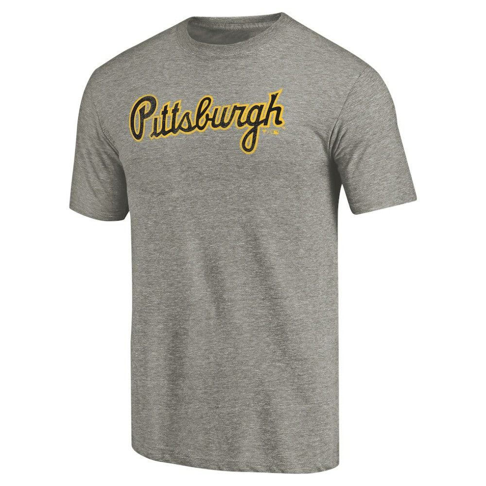 Pittsburgh Pirates Hometown Collection Script T-Shirt Gray