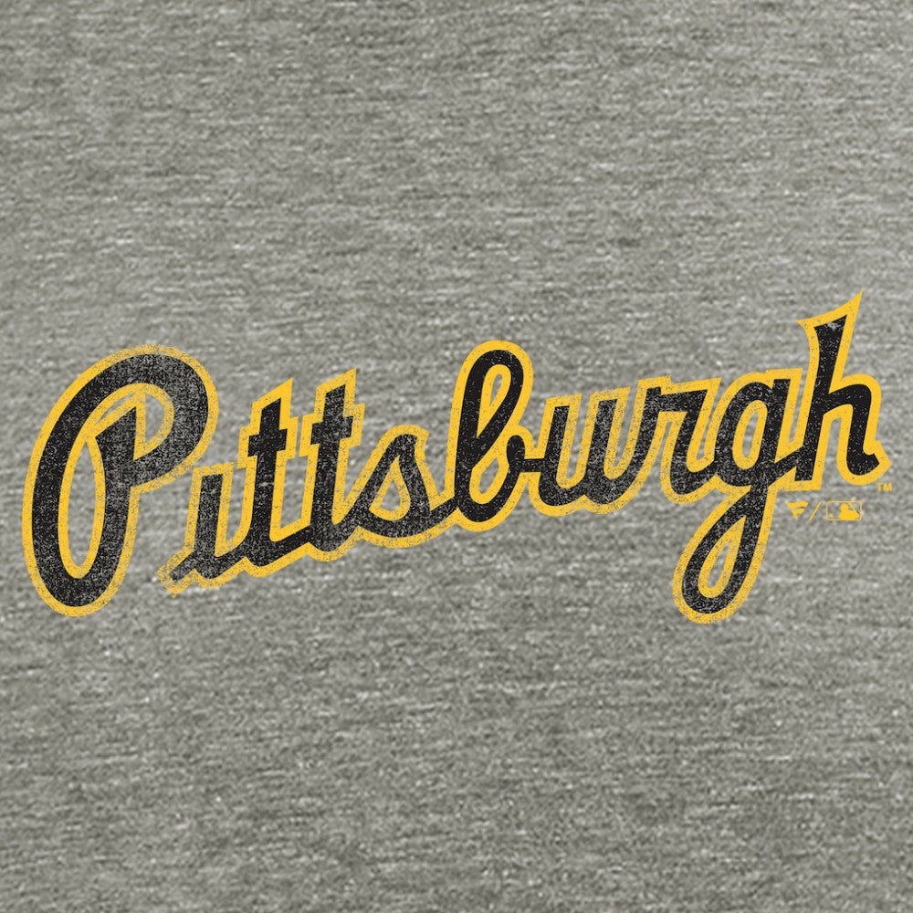 Pittsburgh Pirates Hometown Collection Script T-Shirt Gray