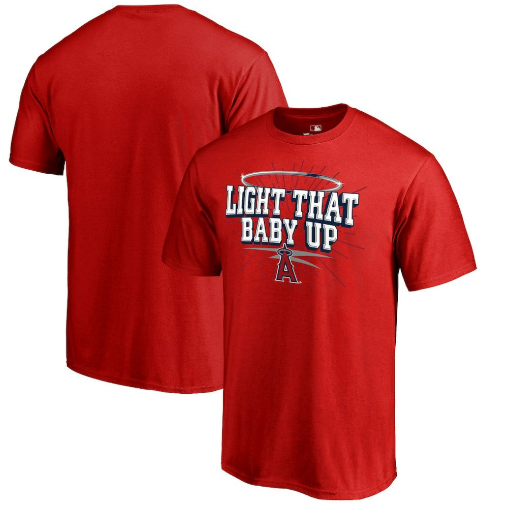 Los Angeles Angels Hometown Collection Light That Baby Up T-Shirt Red