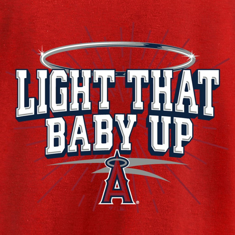 Los Angeles Angels Hometown Collection Light That Baby Up T-Shirt Red