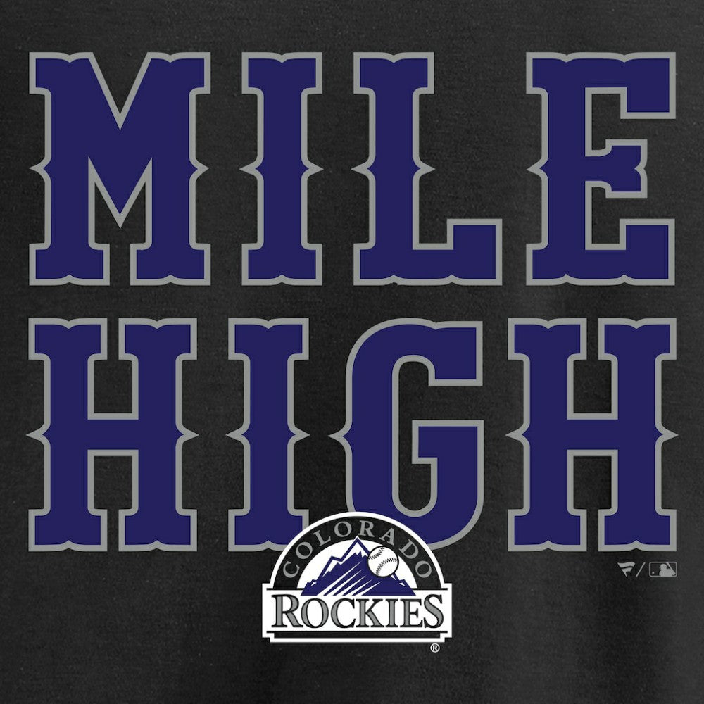 Colorado Rockies Women's Hometown Collection Mile High V-Neck T-Shirt Black