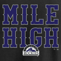 Colorado Rockies Women's Hometown Collection Mile High V-Neck T-Shirt Black