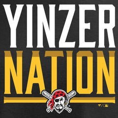 Pittsburgh Pirates Women's Hometown Collection Yinzer Nation V-Neck T-Shirt Black