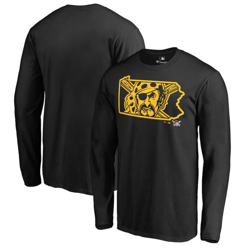 Pittsburgh Pirates Hometown Collection Bucco State Long Sleeve T-Shirt Black