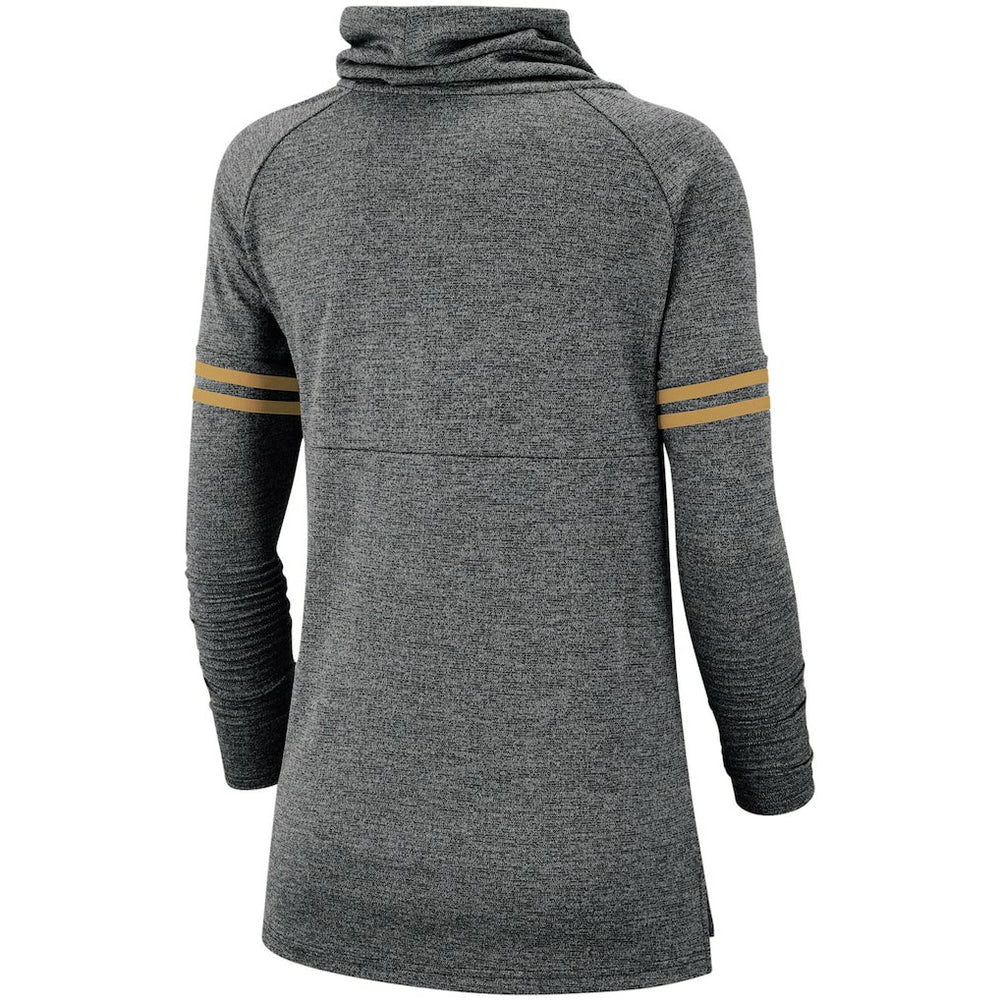 New Orleans Saints Women's Historic Marks Long Sleeve Tri-Blend Funnel Sweatshirt - Black cheap