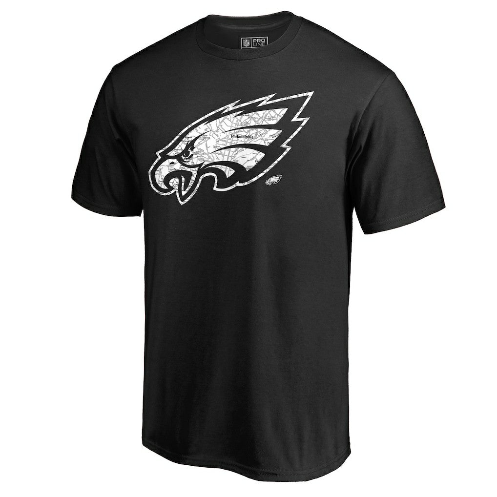 Philadelphia Eagles Hometown Collection On The Map T-Shirt - Black cheap