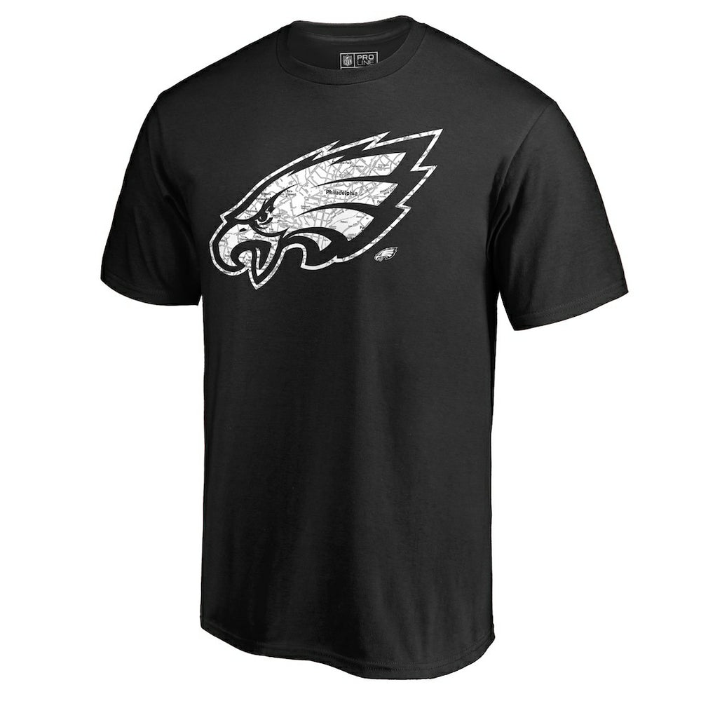 Philadelphia Eagles Hometown Collection On The Map T-Shirt - Black cheap