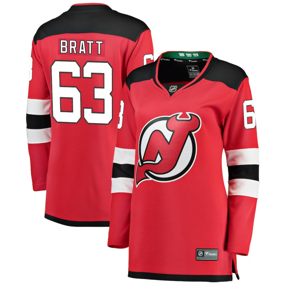 Jesper Bratt New Jersey Devils Fanatics Women's Home Breakaway Player Jersey - Red Jerseys