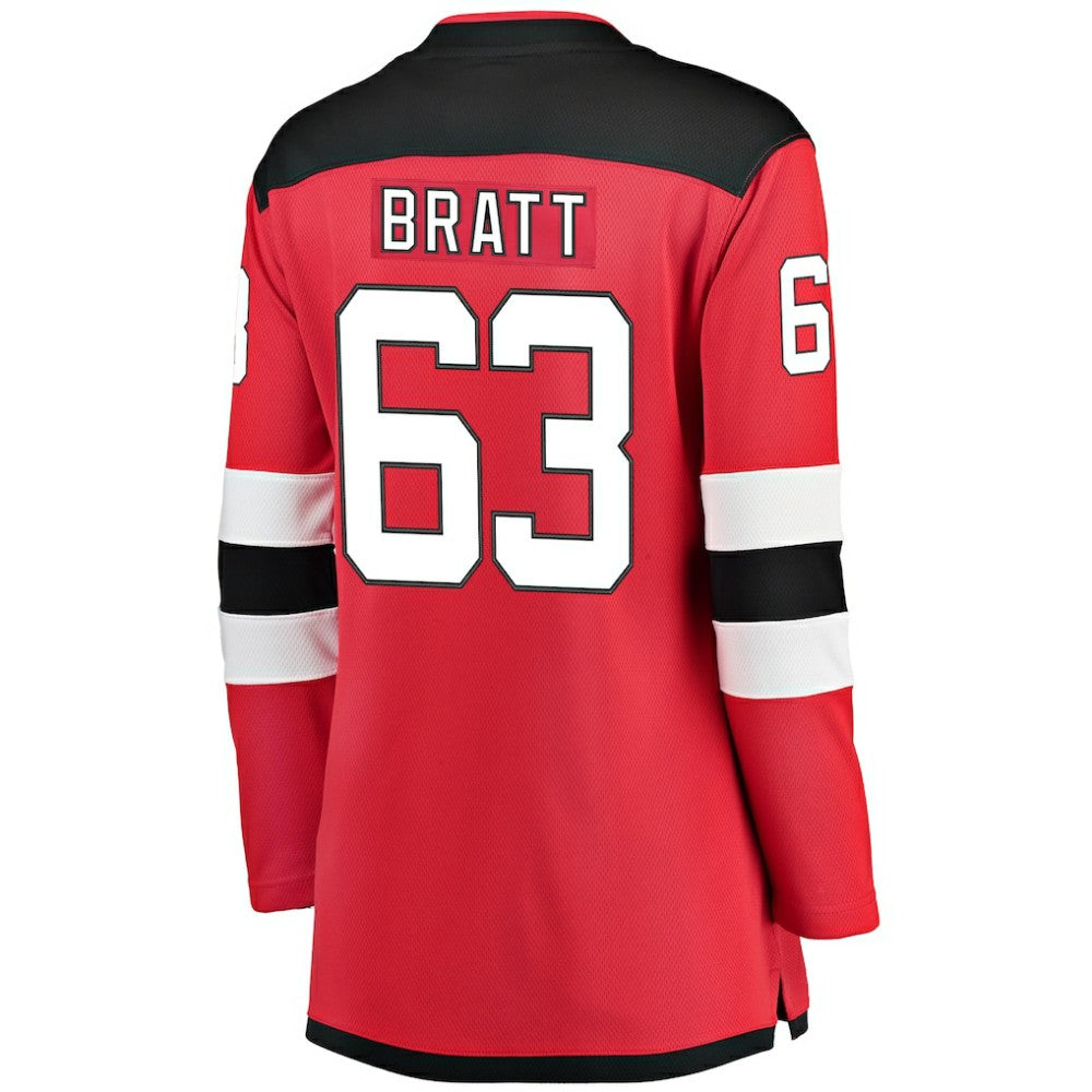 Jesper Bratt New Jersey Devils Fanatics Women's Home Breakaway Player Jersey - Red Jerseys