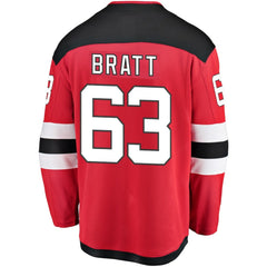 Jesper Bratt New Jersey Devils Fanatics Home Breakaway Player Jersey - Red Jerseys