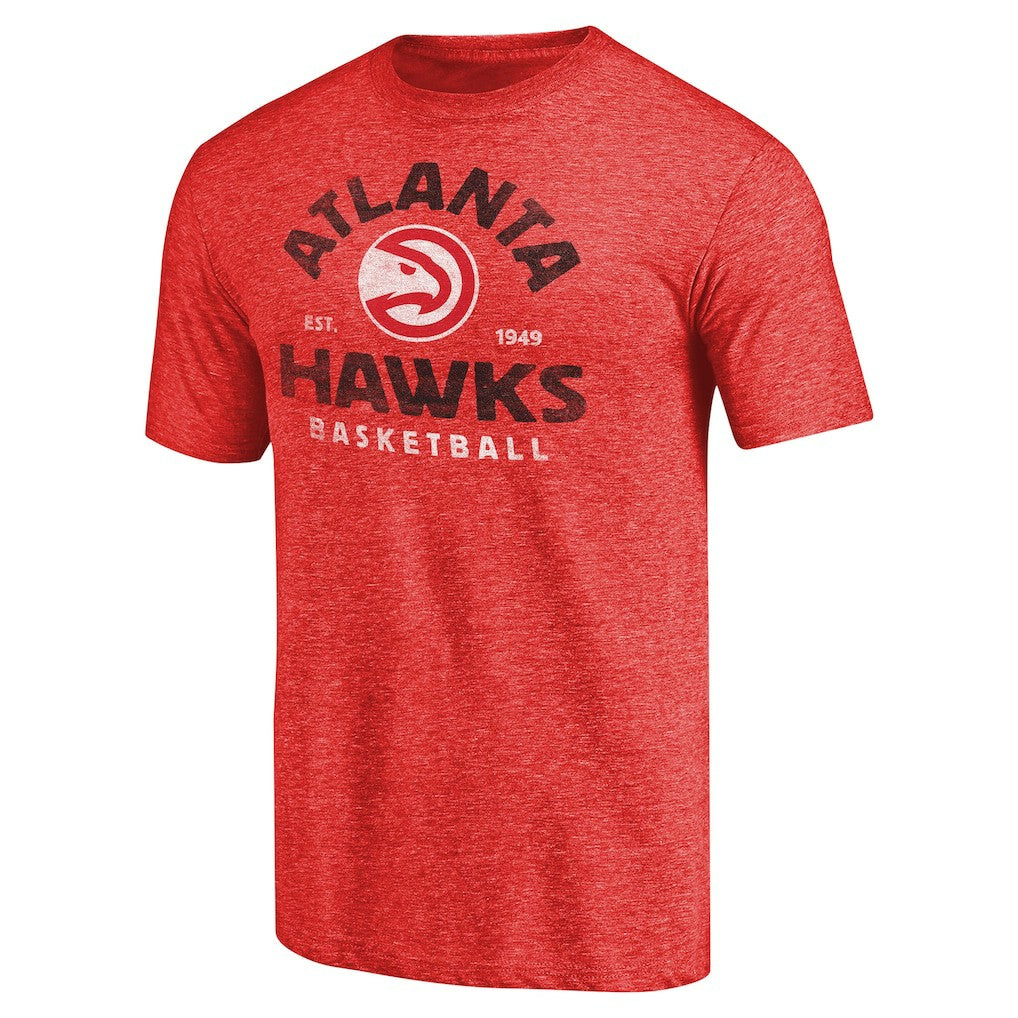 Atlanta Hawks Vintage Arch Tri-Blend T-Shirt - Red shop