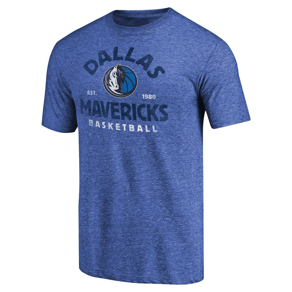 Dallas Mavericks Vintage Arch Tri-Blend T-Shirt sale - Royal shop