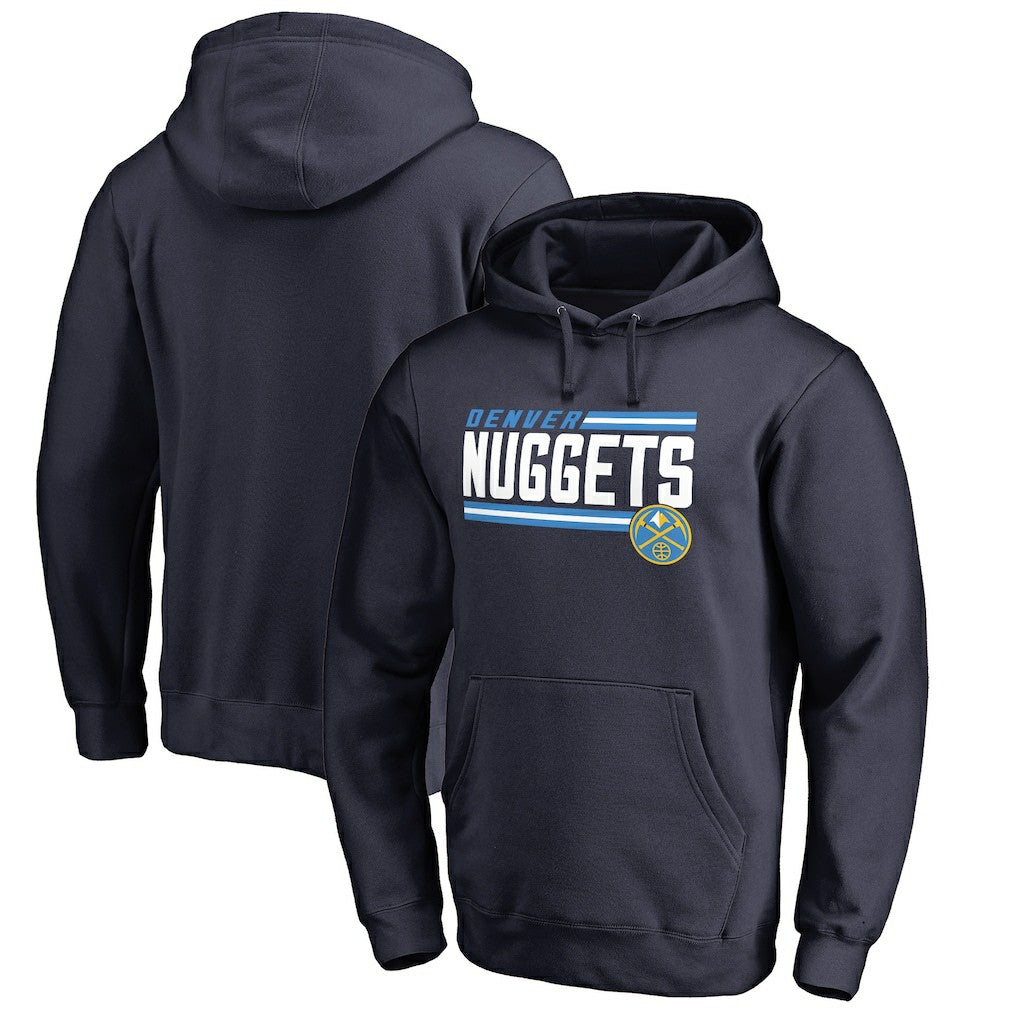 Denver Nuggets Onside Stripe Pullover Hoodie sale - Navy shop
