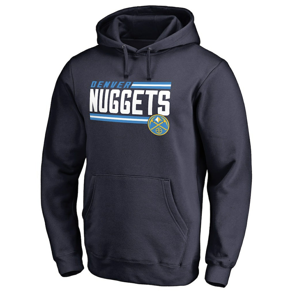 Denver Nuggets Onside Stripe Pullover Hoodie sale - Navy shop
