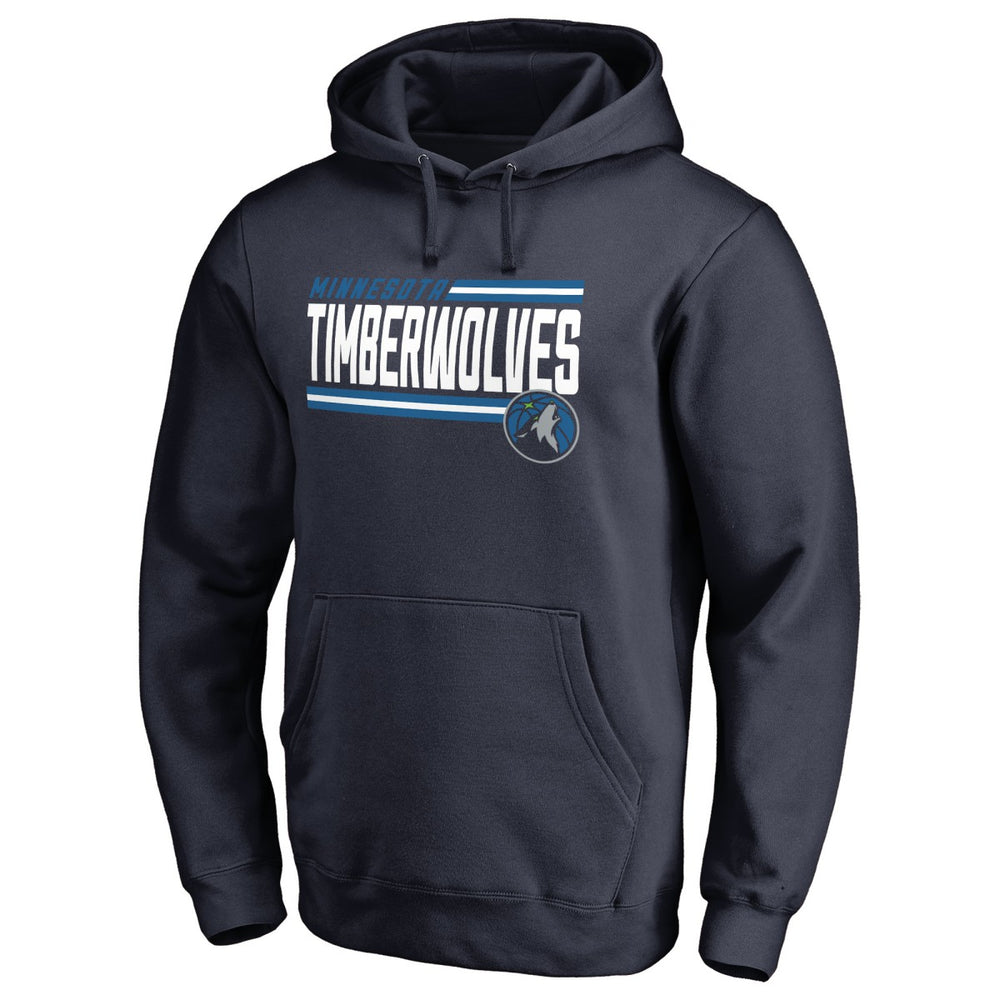 Minnesota Timberwolves Onside Stripe Pullover Hoodie - Navy sale