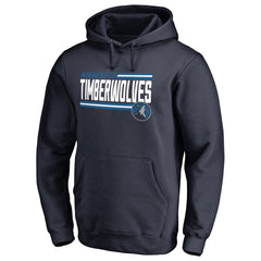Minnesota Timberwolves Onside Stripe Pullover Hoodie - Navy sale