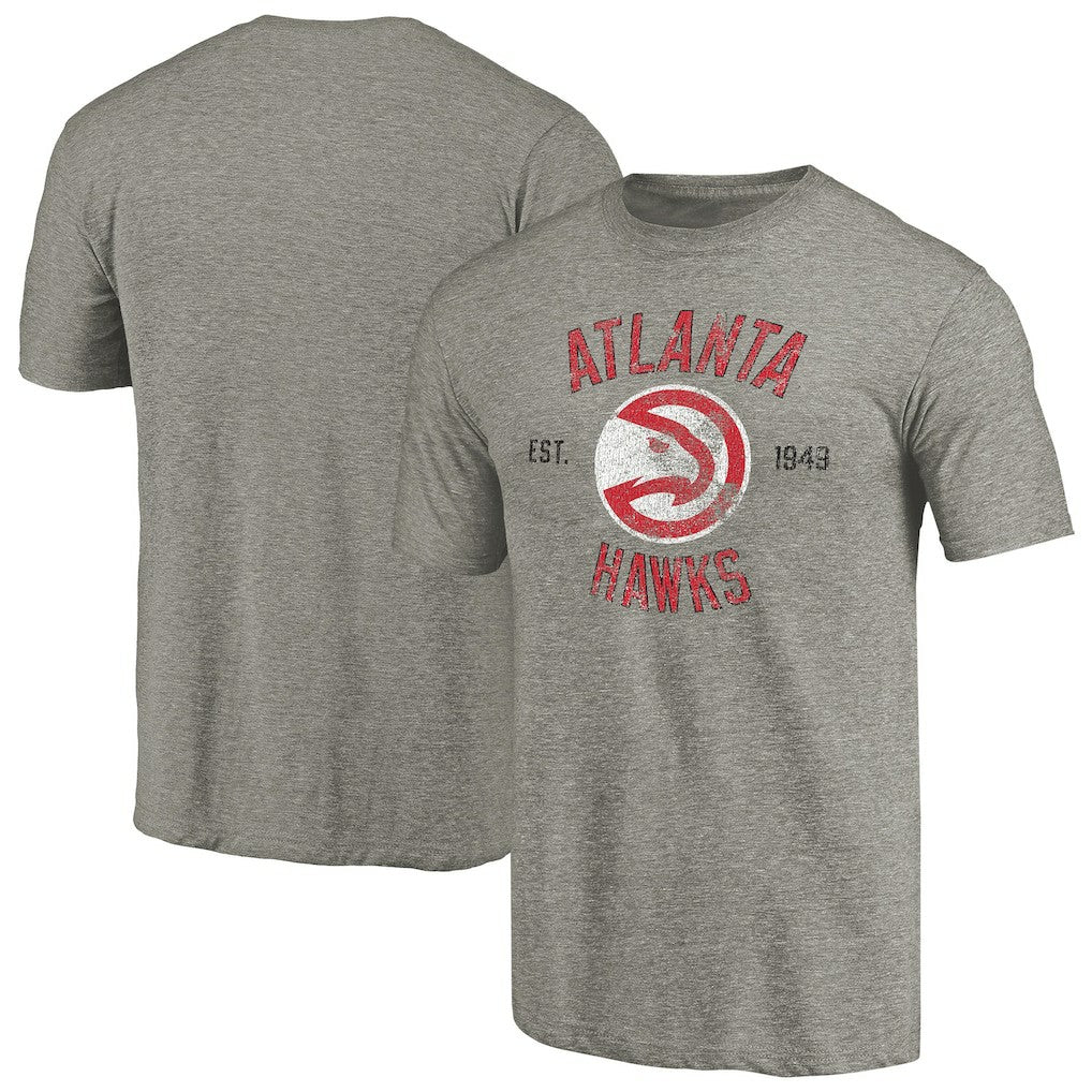 Atlanta Hawks Team Heritage Tri-Blend T-Shirt - Gray for sale