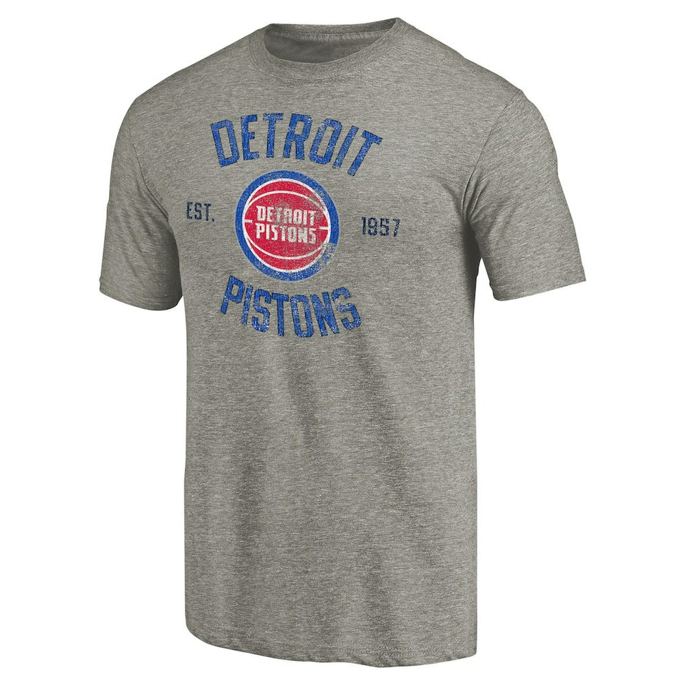 Detroit Pistons Team Heritage Tri-Blend T-Shirt sale - Gray outlet