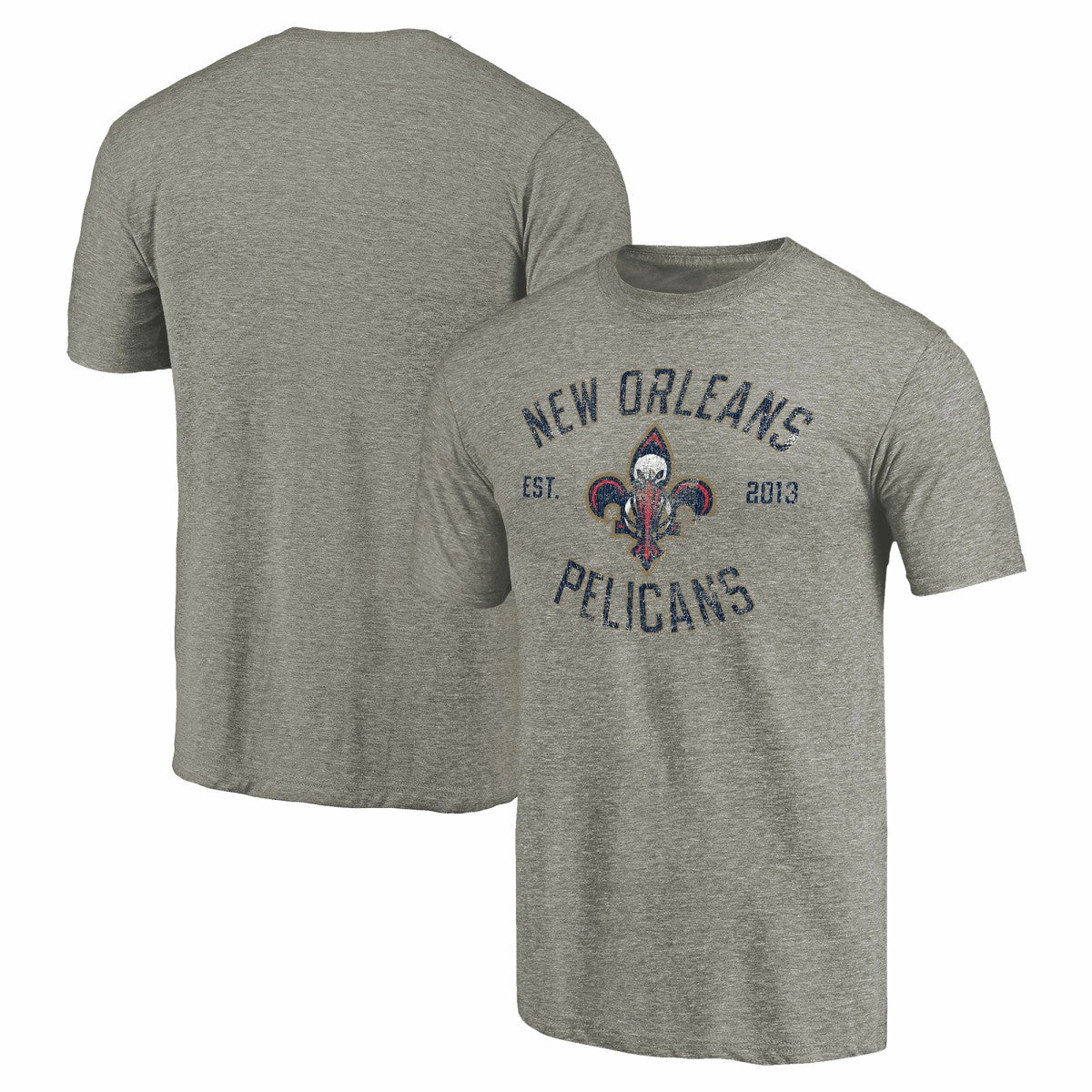 New Orleans Pelicans Team Heritage Tri-Blend T-Shirt - Gray on sale