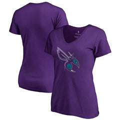 Charlotte Hornets Women's X-Ray Slim Fit V-Neck T-Shirt - Purple sale