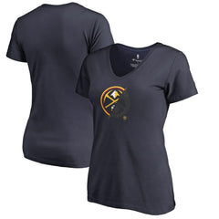 Denver Nuggets Women's X-Ray Slim Fit V-Neck T-Shirt sale - Navy discount