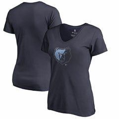 Memphis Grizzlies Women's X-Ray Slim Fit V-Neck T-Shirt - Navy for sale