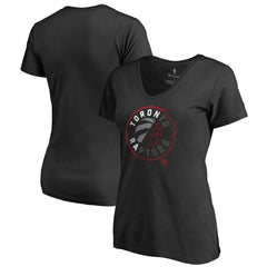 Toronto Raptors Women's X-Ray Slim Fit V-Neck T-Shirt - Black outlet