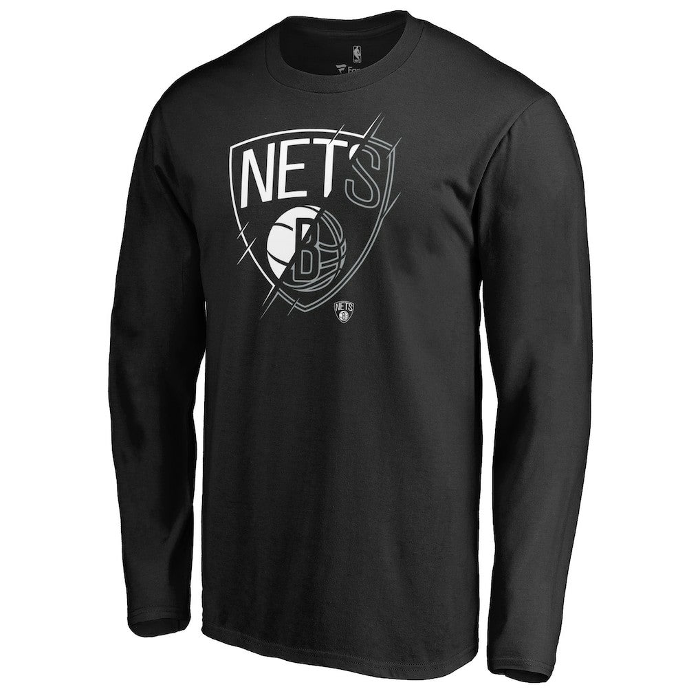 Brooklyn Nets X-Ray Long Sleeve T-Shirt - Black discount