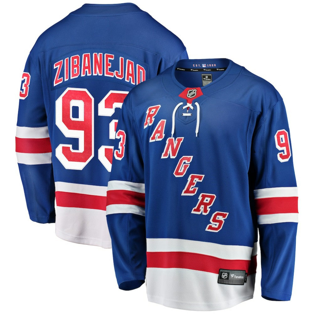 Mika Zibanejad New York Rangers Fanatics Home Breakaway Player Jersey - Blue Jerseys