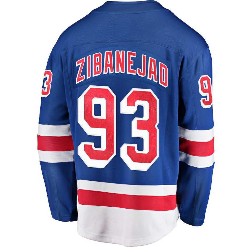 Mika Zibanejad New York Rangers Fanatics Home Breakaway Player Jersey - Blue Jerseys