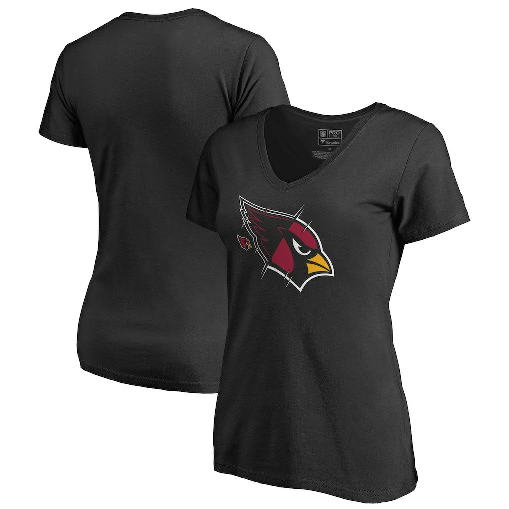 Arizona Cardinals Women's X-Ray Slim Fit V-Neck T-Shirt - Black outlet
