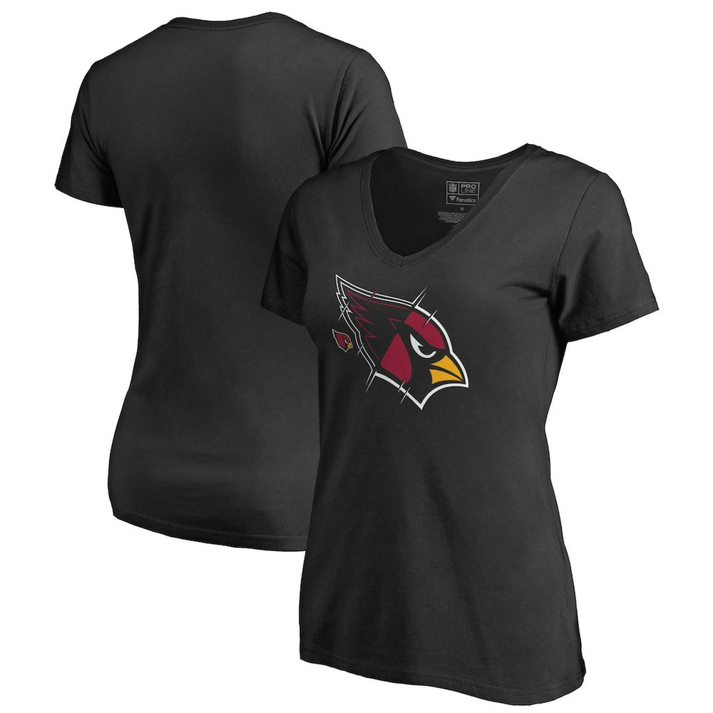 Arizona Cardinals Women's X-Ray Slim Fit V-Neck T-Shirt - Black outlet