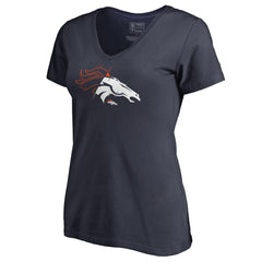 Denver Broncos Women's X-Ray V-Neck T-Shirt - Navy on sale