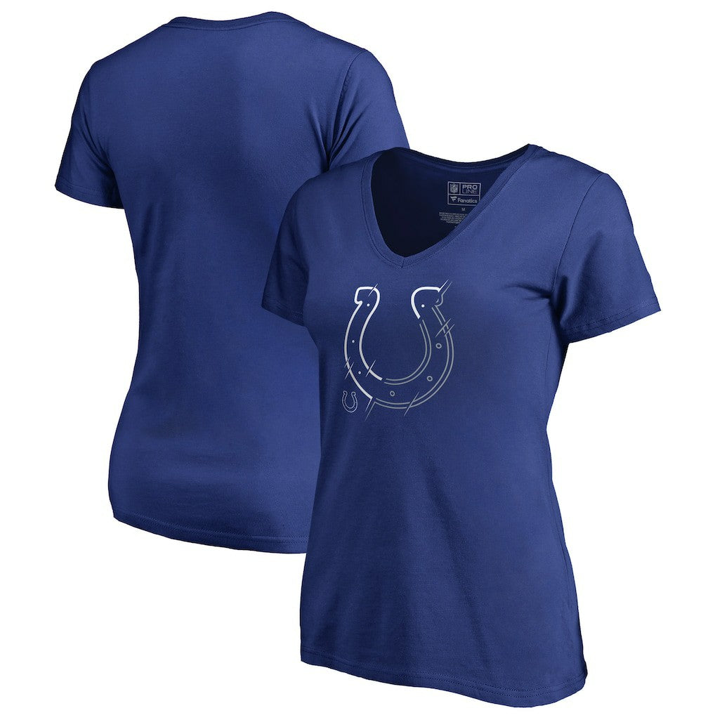 Indianapolis Colts Women's X-Ray Slim Fit V-Neck T-Shirt - Royal for sale