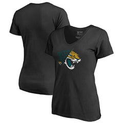 Jacksonville Jaguars Women's X-Ray Slim Fit V-Neck T-Shirt - Black discount