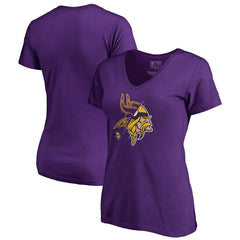 Minnesota Vikings Women's X-Ray Slim Fit V-Neck T-Shirt - Purple on sale