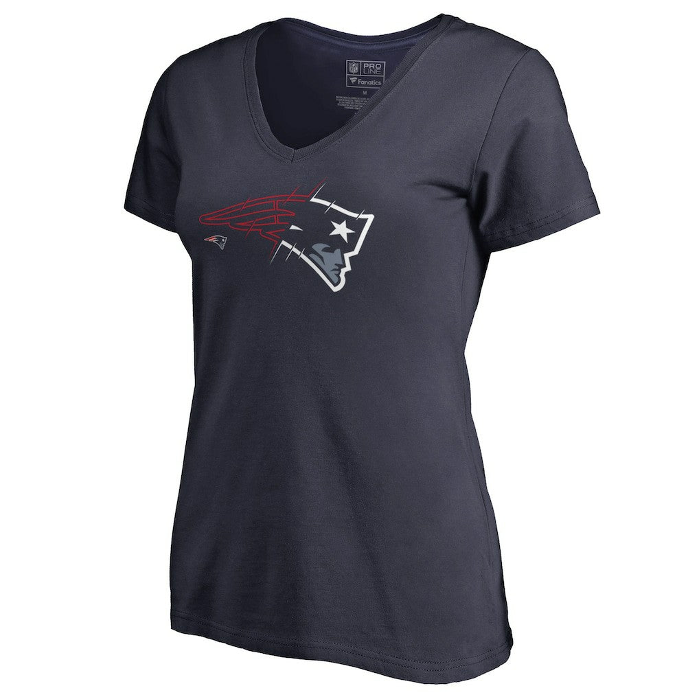 New England Patriots Women's X-Ray V-Neck T-Shirt - Navy cheap