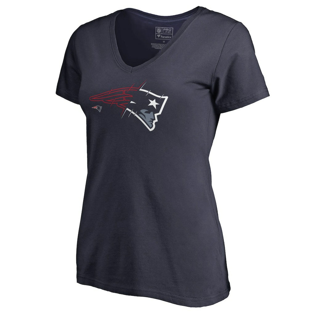 New England Patriots Women's X-Ray V-Neck T-Shirt - Navy cheap