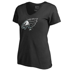 Philadelphia Eagles Women's X-Ray Slim Fit V-Neck T-Shirt - Black for sale