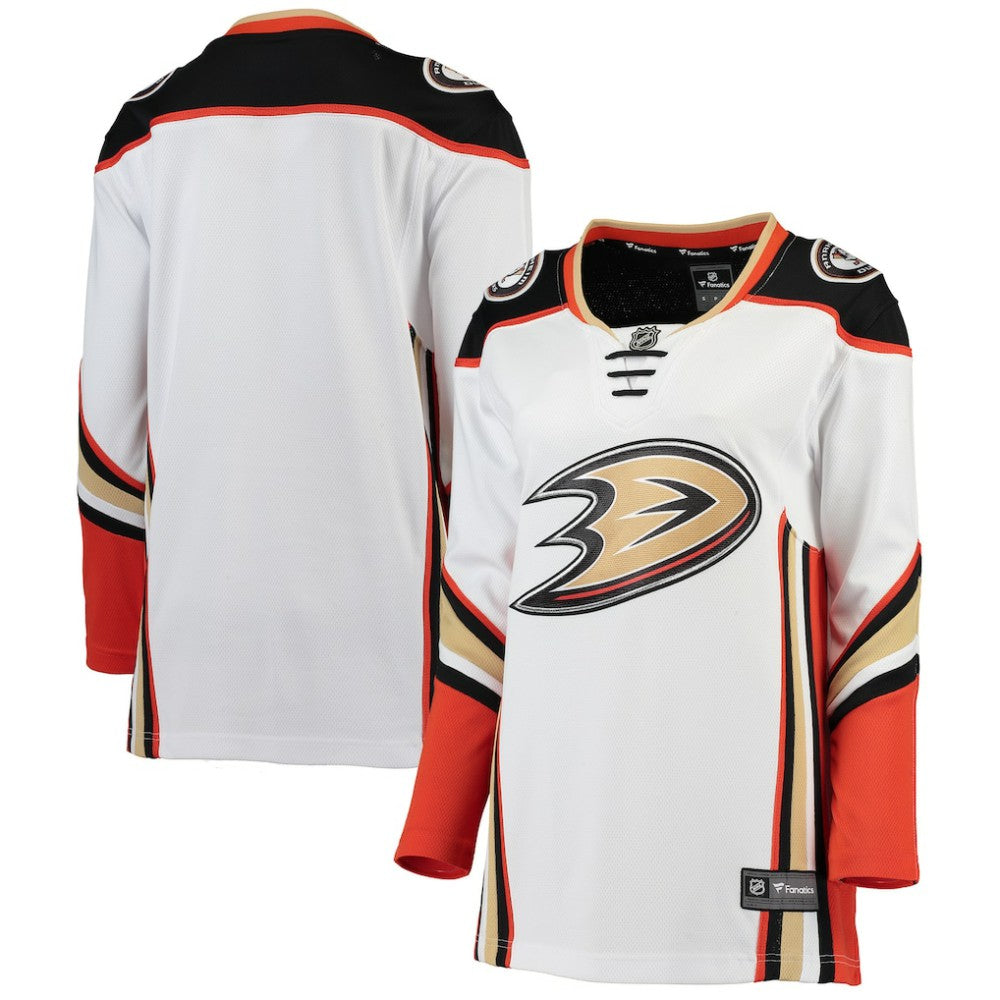 Anaheim Ducks Fanatics Women's Away Breakaway Jersey - White Jerseys