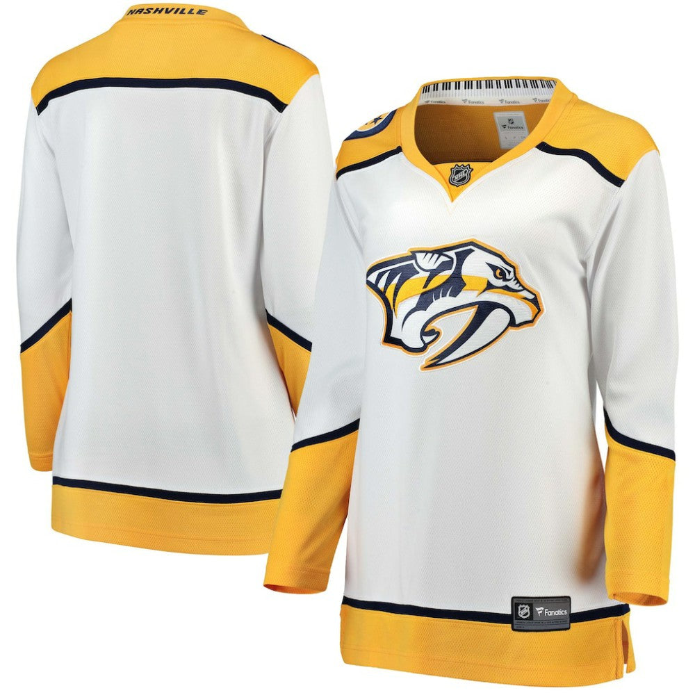 Nashville Predators Fanatics Women's Away Breakaway Jersey - White Jerseys
