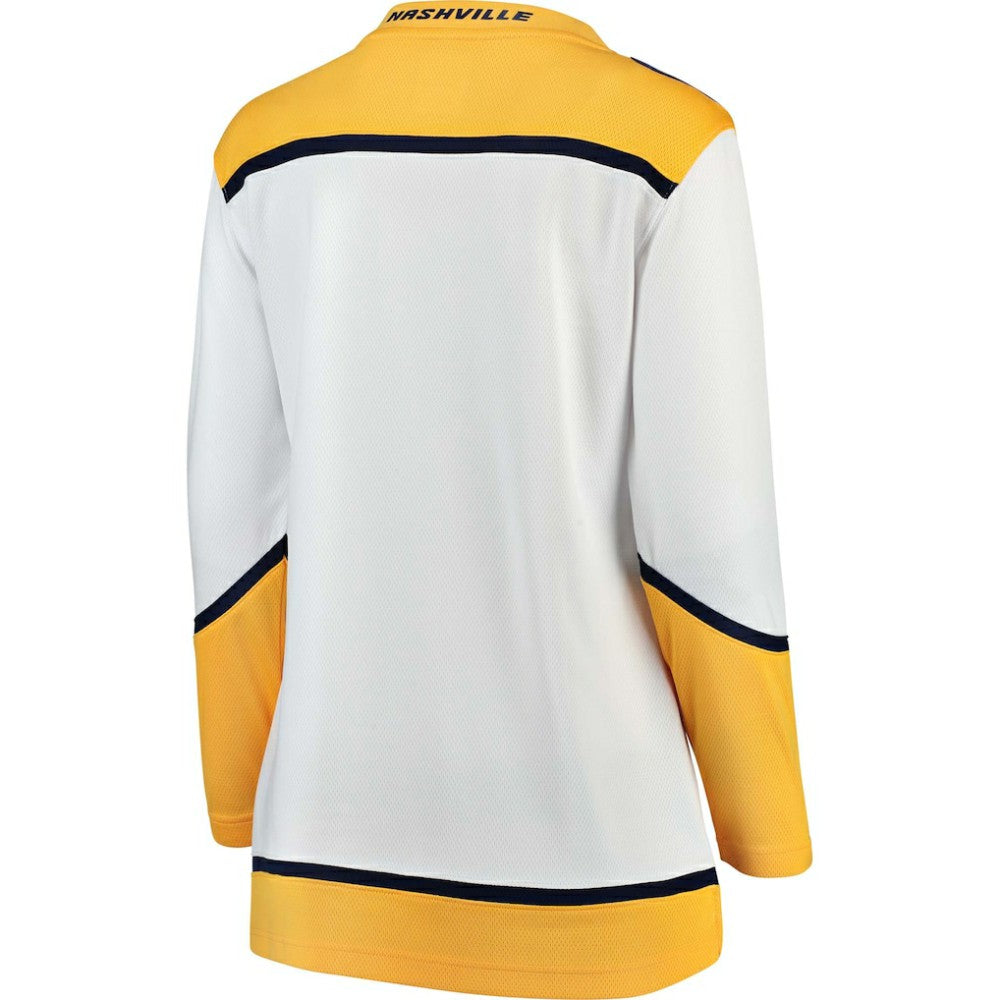 Nashville Predators Fanatics Women's Away Breakaway Jersey - White Jerseys