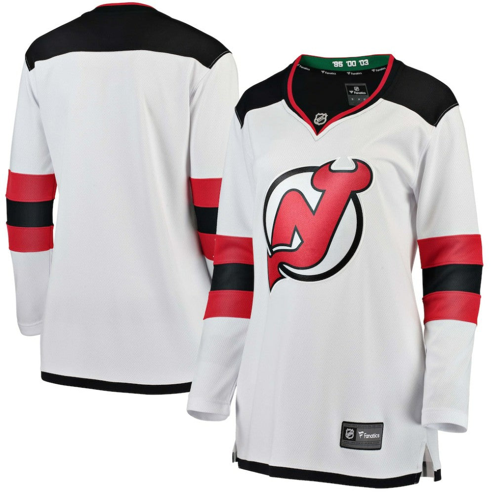 New Jersey Devils Fanatics Women's Away Breakaway Jersey - White Jerseys