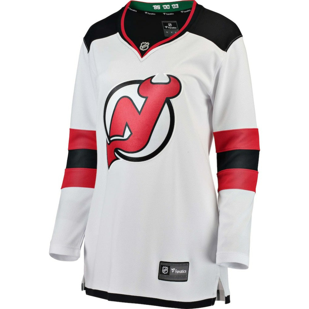 New Jersey Devils Fanatics Women's Away Breakaway Jersey - White Jerseys