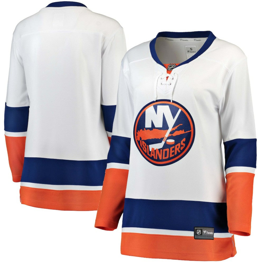 New York Islanders Fanatics Women's Away Breakaway Jersey - White Jerseys