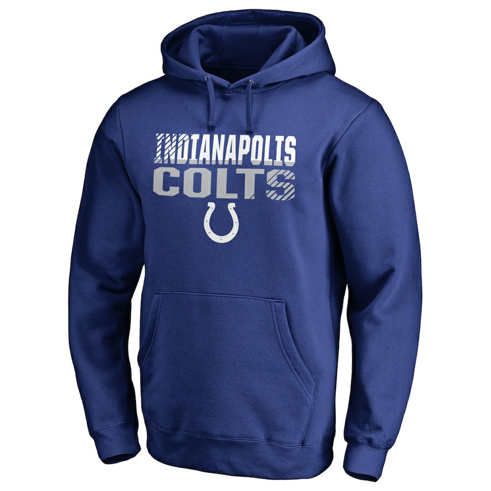 Indianapolis Colts Iconic Collection Fade Out Pullover Hoodie - Royal discount