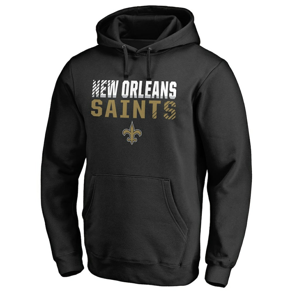 New Orleans Saints Iconic Collection Fade Out Pullover Hoodie - Black outlet