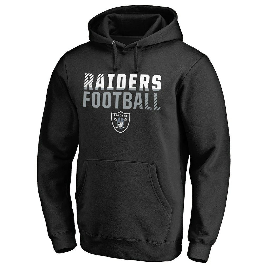 Las Vegas Raiders Iconic Collection Fade Out Pullover Hoodie - Black outlet