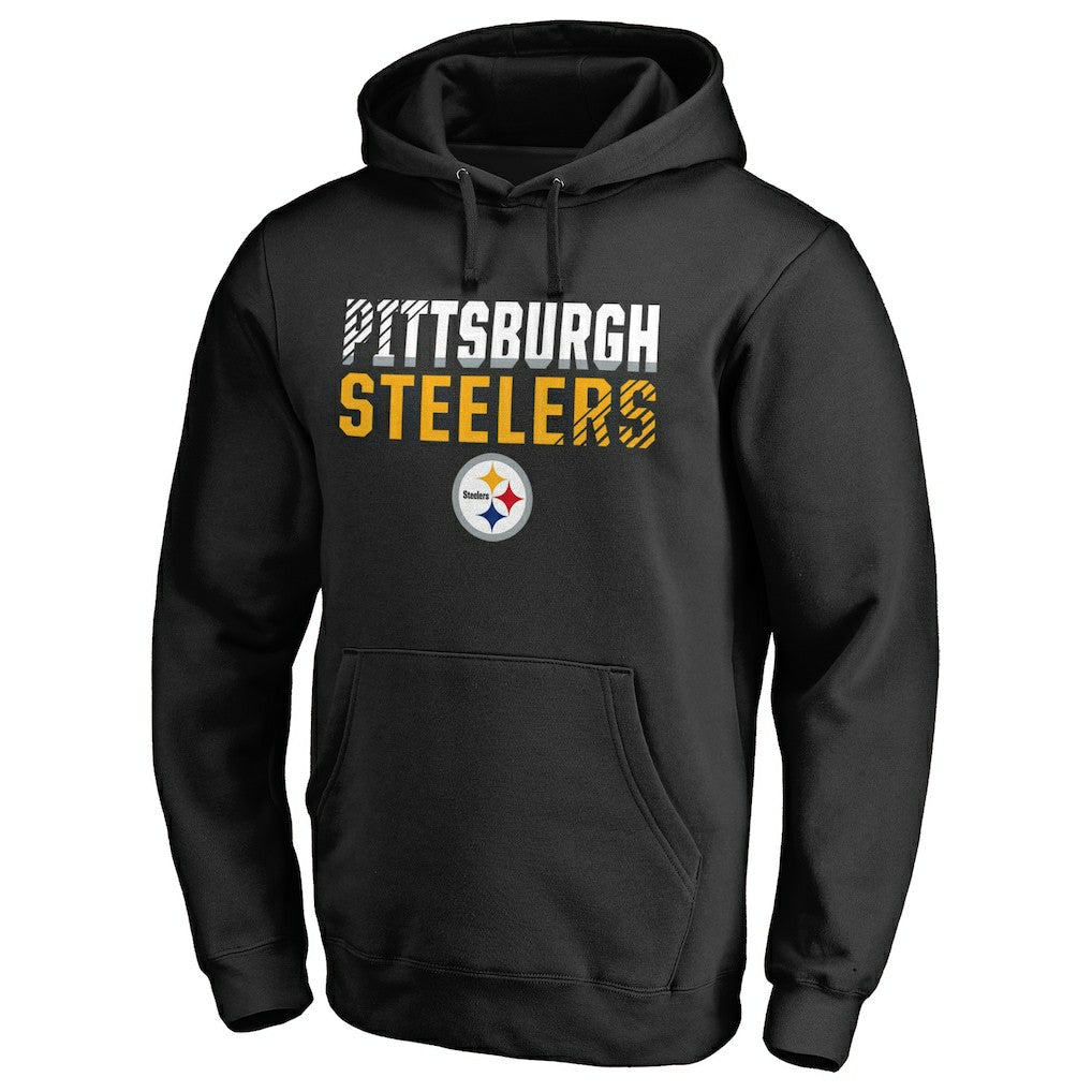 Pittsburgh Steelers Iconic Collection Fade Out Pullover Hoodie - Black sale