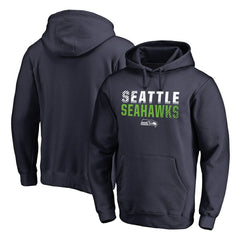 Seattle Seahawks Iconic Collection Fade Out Pullover Hoodie - College Navy sale